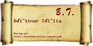 Büttner Tália névjegykártya